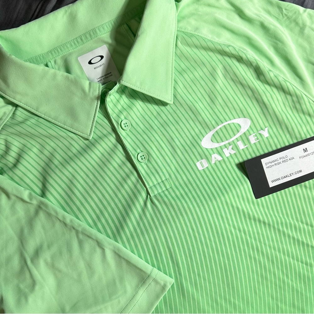 NWT Oakley Large Golf Polo Shirt Green